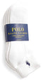 Polo Ralph Lauren Mens Low Cut Socks (Sock Size 6-13, White 6 Pairs) - SoldSneaker