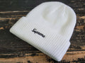 Supreme Loose Gauge White/Black Knit Winter Beanie Hat One Size - SoldSneaker