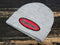 Supreme NYC Oval Logo Heather Grey/Red Beanie Winter Hat One Size - SoldSneaker