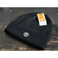 Timberland Cuff Black Rubber Logo Beanie Hat Unisex OS - SoldSneaker