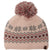Timberland Fair Isle Knit Women's Pom Sherpa Fleece Lined Beanie Cap Hat Cameo Rose One Size - SoldSneaker
