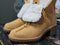 Timberland Kori Park Fleece Fold Down Wheat Brown Suede Winter Boots Women - SoldSneaker