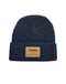 Timberland Men`s Heat Retention Watch Cap Knit Beanie with Leather Patch (Obsidian(T100916C-451), One Size) - SoldSneaker