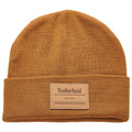 Timberland Men`s Heat Retention Watch Cap Knit Beanie with Leather Patch (Wheat(T100916C-231), One Size) - SoldSneaker