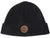 Timberland Men's Watch Beanie Cap Leather Logo Patch Ribbed Black - SoldSneaker